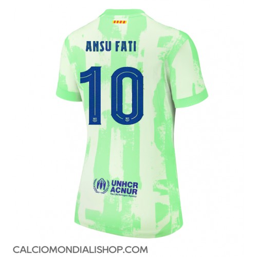 Maglie da calcio Barcelona Ansu Fati #10 Terza Maglia Femminile 2024-25 Manica Corta